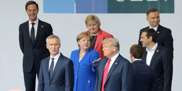 NATO summit family photo in Brussels