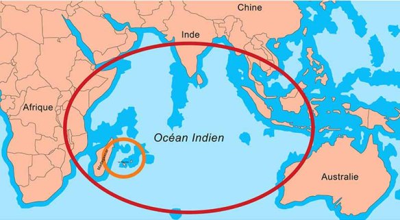 océan indien carte du monde