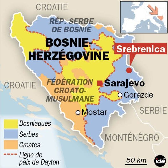 yougoslavie Carte-Srebrenica – Sans a priori