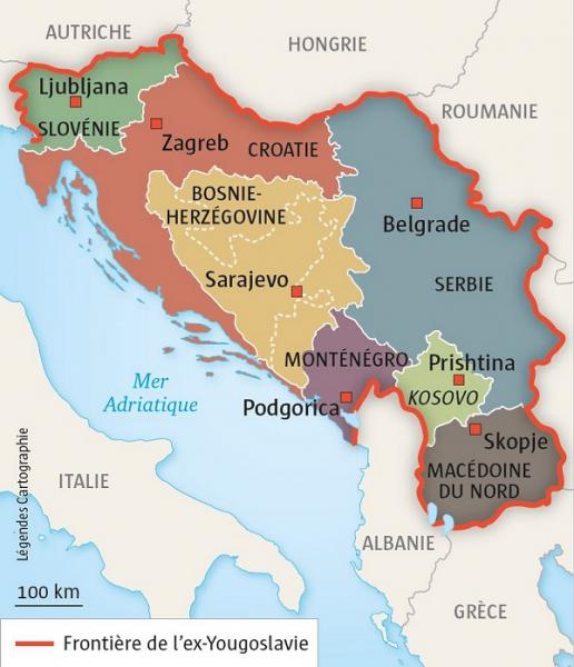 Sept nouveau Etats - Yougoslavie 600